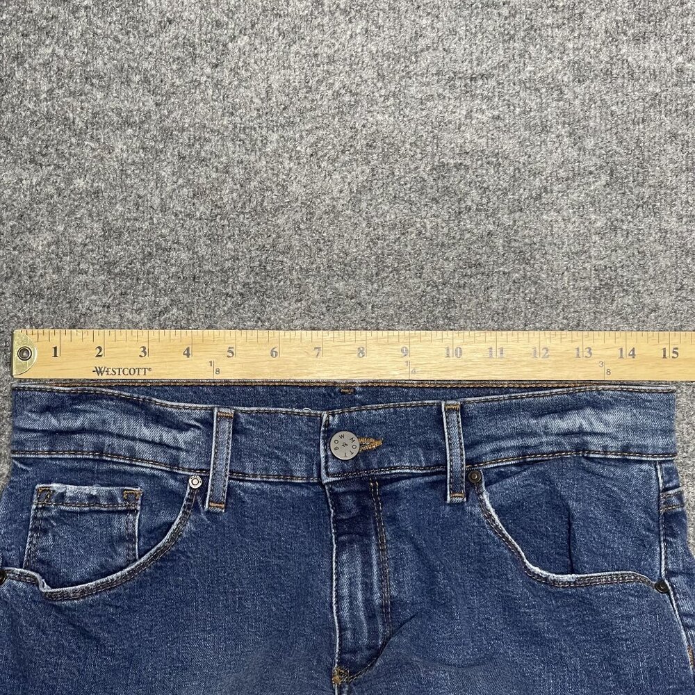 Mott & Bow Boyfriend Jeans W29 L30 Distressed Denim Blue Stretch Cotton Blend - Picture 2 of 5